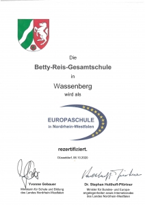 Rezertifizierungsurkunde 2020