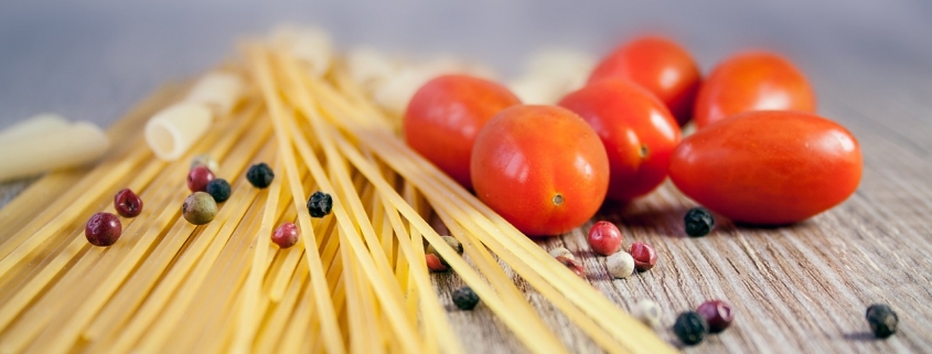 Pasta und Tomaten